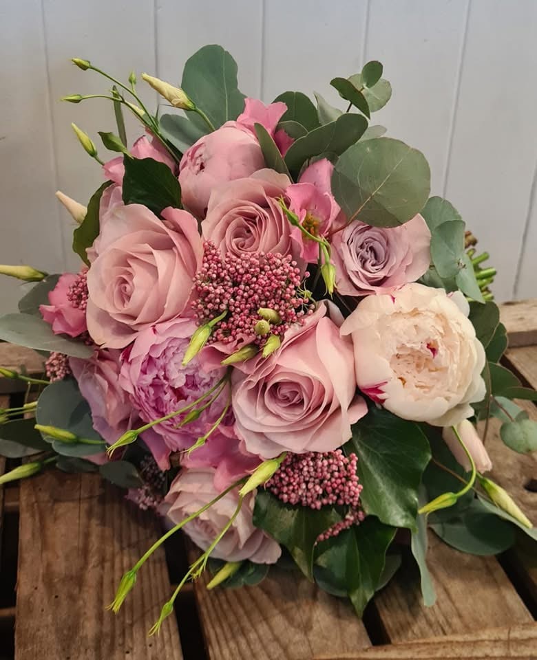 Pink Rose Wedding Bouquet